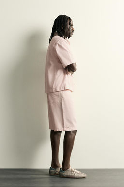 BERMUDA DENIM RELAXED FIT / Rosa - Zara фото 4