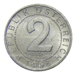 2 гроша 1968 года Австрия