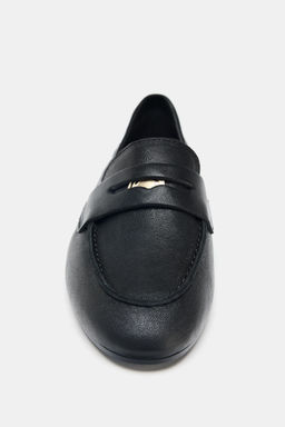LEATHER PENNY LOAFERS - Zara фото 12