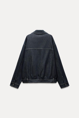 TRF DENIM JACKET WITH BELT - Zara фото 3