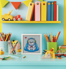 Klart набор для вышивания 8-571 Геймер Пушистик 15 х 15 см