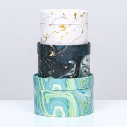 Набор шляпных коробок 3 в 1 «Тонкие грани», 16×10.14×9.13×8.5 см