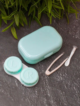 Контейнер для линз Classic horizontal, light blue