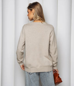 Джемпер #КТ24069, бежево-серый - Dommod фото 3