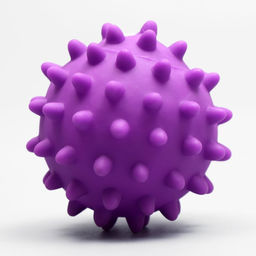 Игрушка пищащая Колючий шар для собак, 9 см, фиолетовая - Пижон фото 2