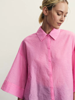 Рубашка укороченная из хлопка / Zarina  фото 6