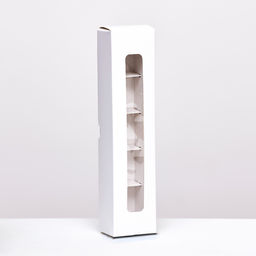 Коробка складная под 5 конфет, белая, 5?22?3.5 см, набор 5 шт.