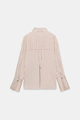STRIPED SHIRT WITH WIDE CUFFS - Zara фото 9
