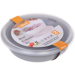 Дуршлаг пластиковый "Фаттория" 24*7,5см двойной с чашей