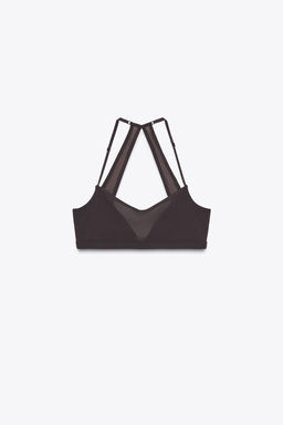 SEAMLESS COMBINED TULLE TOP - Zara фото 6