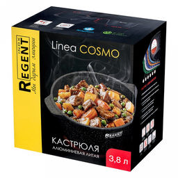 Кастрюля с антипригарным покрытием Cosmo 3,8л, д15см, h24см, s3,8мм, дно s4,5мм, стеклянная крышка с пароотводом, эргономичная ручки, литой алюминий, цветная коробка, Regent (Китай) - Домашняя мода фото 7