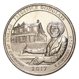 Монета 25 центов 2017 года P Национальные парки  №37 Национальное историческое место Фредерика Дугласа