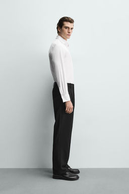 CAMISA SLIM FIT PU?O GEMELO / Blanco - Zara фото 4