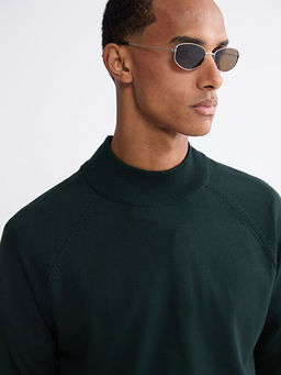 Yar?m Bal?k?? Yaka Uzun Kollu Erkek Triko Kazak