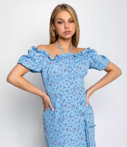 Платье #БШ2225, голубой