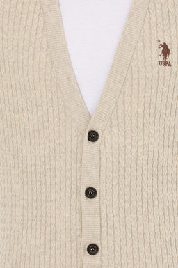 Мужской базовый трикотажный кардиган Stone Melange Неожиданная скидка в корзине - U.s. polo assn фото 6