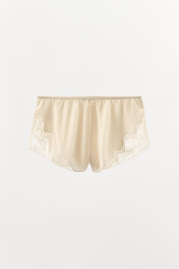 LACY SATIN SHORTS