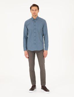 Mavi Slim Fit Uzun Kollu G_mlek