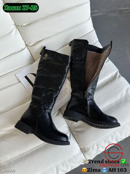 Зимние женские сапоги из шерсти внутри