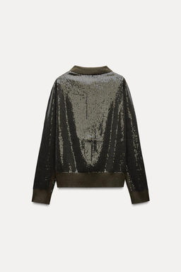 SEQUINNED KNIT CARDIGAN - Zara фото 5