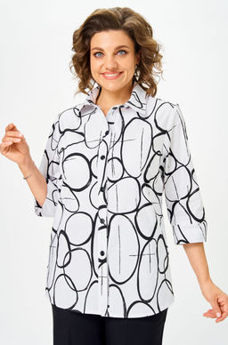 Блуза БелЭльСтиль 877 бело-черный