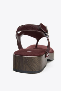 LEATHER STUDDED SANDALS - Zara фото 6