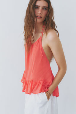 Top halter con volante - H&m фото 3