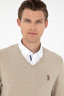 Мужской базовый свитер хаки меланжевого цвета Неожиданная скидка в корзине - U.s. polo assn фото 2