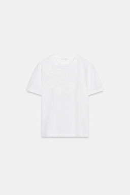 FRONT FLOWER T-SHIRT - Zara фото 8