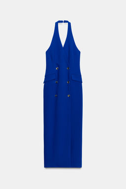 CROSSOVER HALTER NECK MIDI DRESS - Zara фото 7