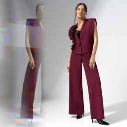 Брюки на молнии На седьмом небе (red) - Charutti фото 6