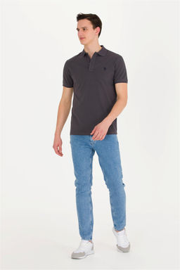 Мужская антрацитовая футболка с воротником поло Basic - U.s. polo assn фото 10