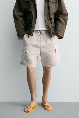 BERMUDA CARGO RELAXED FIT LAVADO / Hielo - Zara фото 2