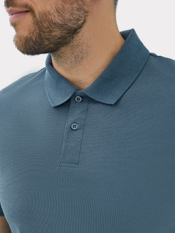 Поло мужское в зеленом цвете полынь 111834/1 - Mark formelle фото 5