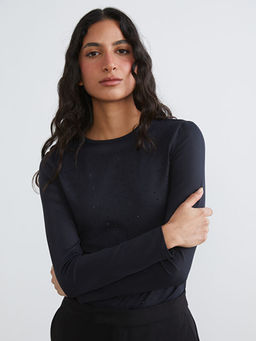 Bisiklet Yaka Ta?l? Bluz