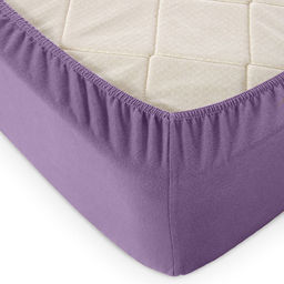 Простыня на резинке трикотаж , борт 20 см Баклажан 70х200