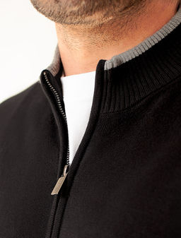 Кардиган на молнии из хлопка с нейлоном - Vilatte фото 6