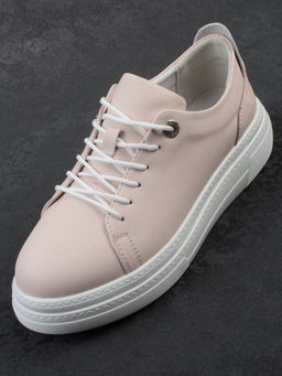 03-YE71-2 PINK Кеды женские (натуральная кожа)