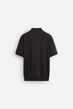 COTTON - LYOCELL KNIT POLO SHIRT - Zara фото 7