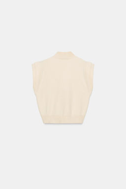 PLAIN KNIT TOP WITH PADDED SHOULDERS - Zara фото 16