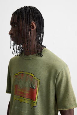 WASHED PRINT KNIT T-SHIRT - Zara фото 6