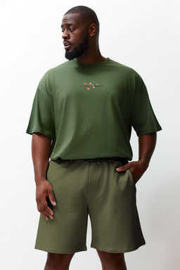TRENDYOL MAN Buyuk Beden Siyah Regular/Normal Kesim Rahat %100 Pamuklu Basic Sort TMNSS24AP00001 - Trendyolmilla фото 4