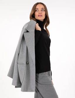 Siyah Slim Fit Basic Kazak