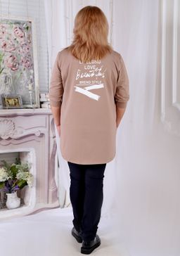 Рубашка Тотал беж - Марлен фото 3