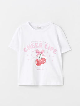 Bisiklet Yaka K?z ?ocuk Ti??rt