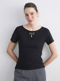 Bisiklet Yaka Kad?n Ti??rt