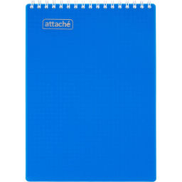 Блокнот на спирали А5 80л Attache клетка, обложка Plastic  фото 2