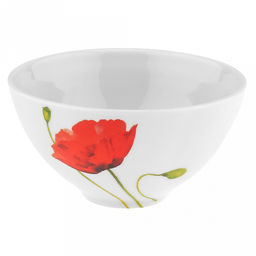 Пиала фарфоровая "Алый мак" 250мл, д10,9см, h5,6см, дно д4,9см (Россия)