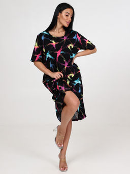 Платье-5 ПЛАТЬЕ ЖЕНСКОЕ (Черный / салют) - А-дина фото 3