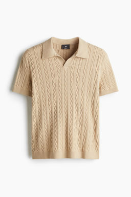 Polo en punto trenzado Regular Fit - H&m фото 5
